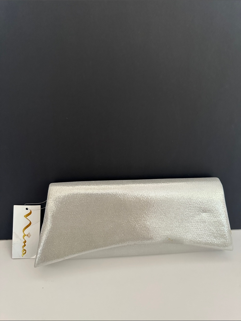 Nina Silver Metallic Evening Clutch Bag